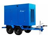 ТСС ЭД-150-Т400-2РПМ26 в погодозащитном кожухе на прицепе с АВР