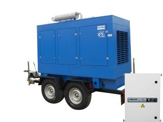 ССМ ЭД-320-Т400-2РПМ2 в погодозащитном кожухе на шасси с АВР